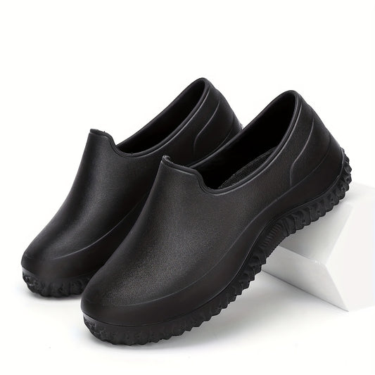 Men's Low Top Wear resistant Rain Shoes Waterproof Oil proof Non Slip Shoes