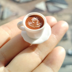 10pcs Resin Latte Coffee Cup Set - Dollhouse Decor & DIY