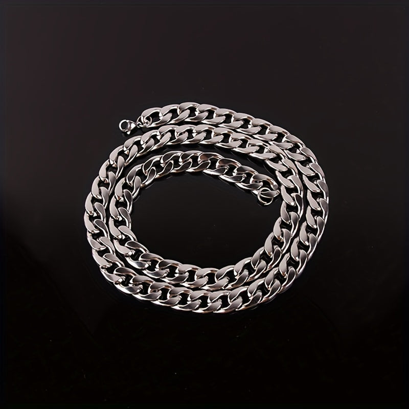 Stainless Steel Chain Necklace Hip Hop Cuban Neck Chain