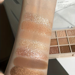 9-Color Mini Golden Eyeshadow Palette Brown Sparkle Coral Pearly Finish