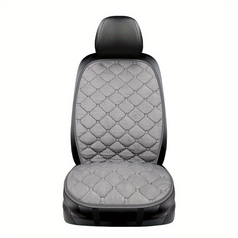 Car Diamond Seat Cushion Winter Plush Universal Warm Thickened Soft Short Plush