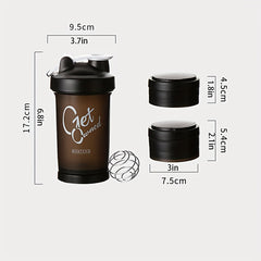 500ml Plastic Fitness Shaking Water Cup Portable Anti Drop Bottle