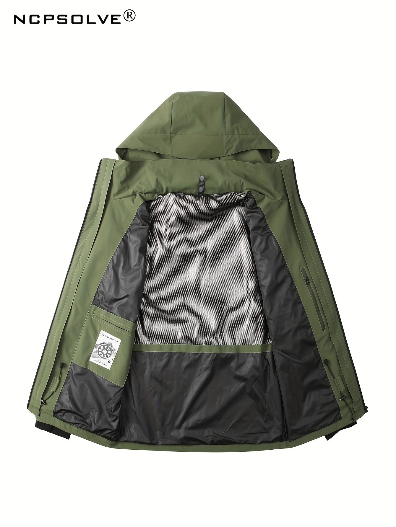 Men's 3 In 1 Zip Hooded Hiking Jacket Large Pocket