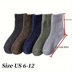 5 Pairs Winter Warm Crew Socks for Men