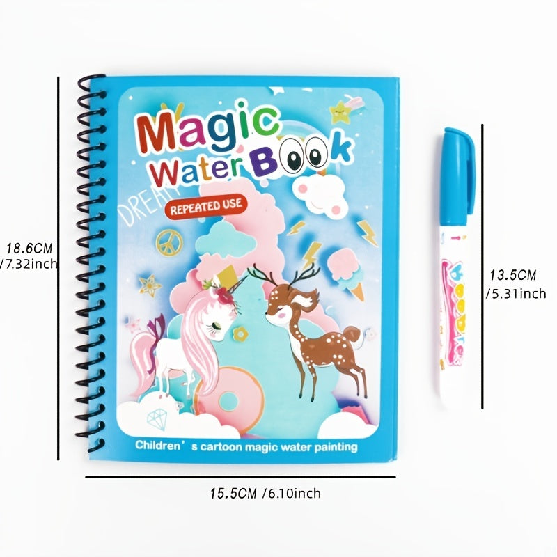 Watercolor Painting Magic Book for Toddler Boys Girls