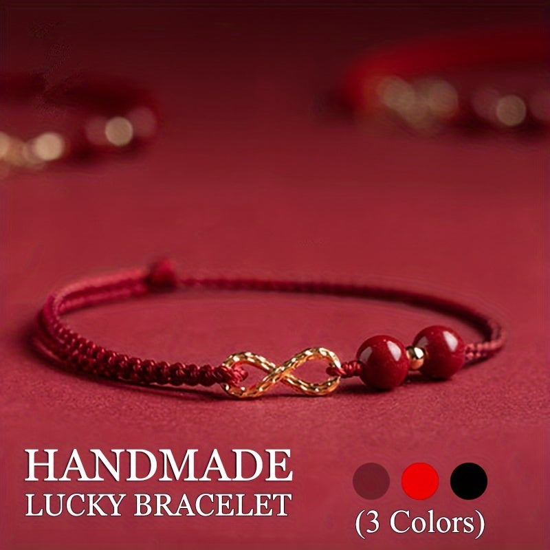 Red String Cinnabar Beads Good Luck Bracelets for Women Men