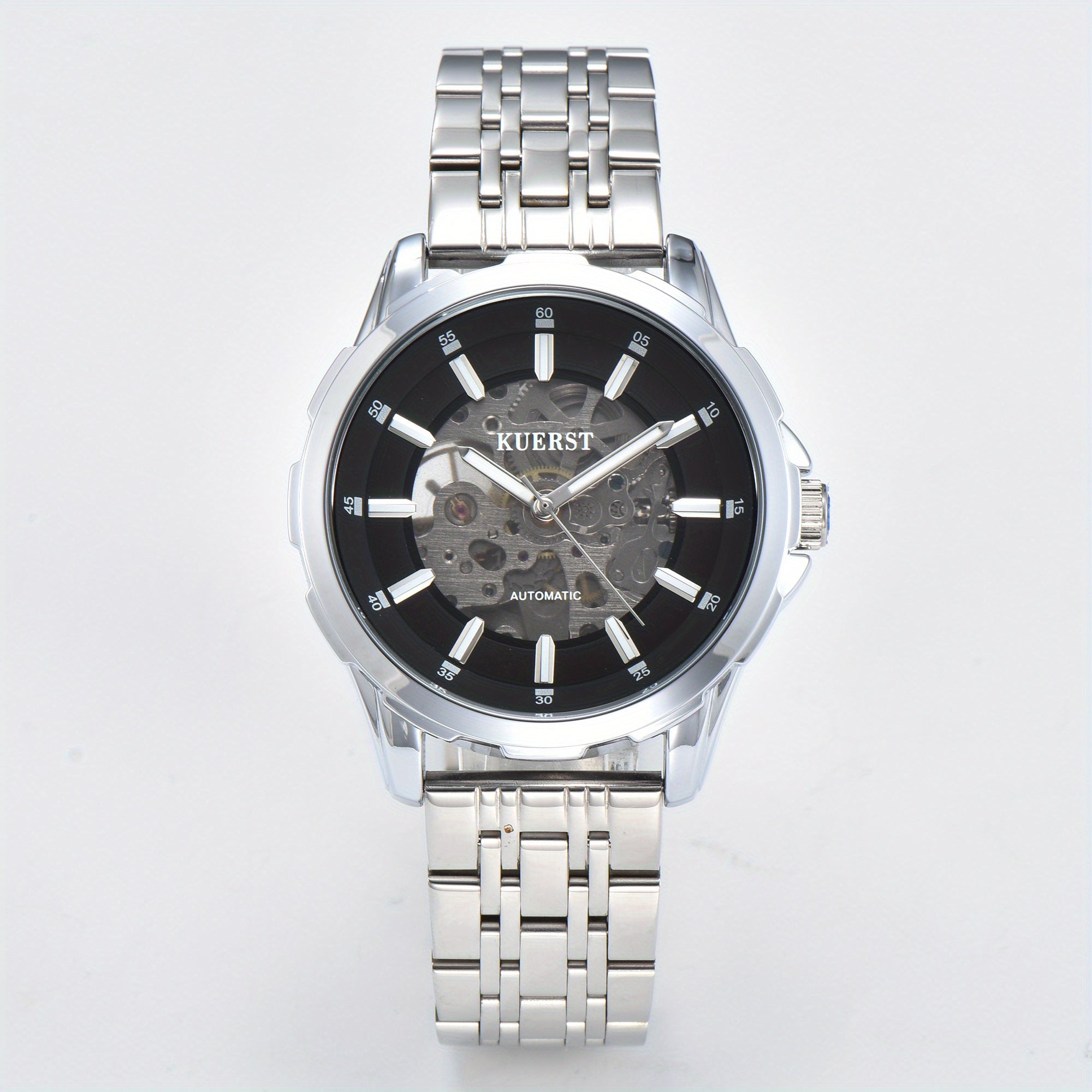 KUERST Teen Watch Steel Strap Automatic Mechanical Wrist Watch