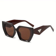 Men's UV Protection Polygonal Frame Sunglasses Retro Style