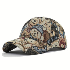 Casual Sunscreen Bear Baseball Cap Puppy Cap Printed Casual Ins