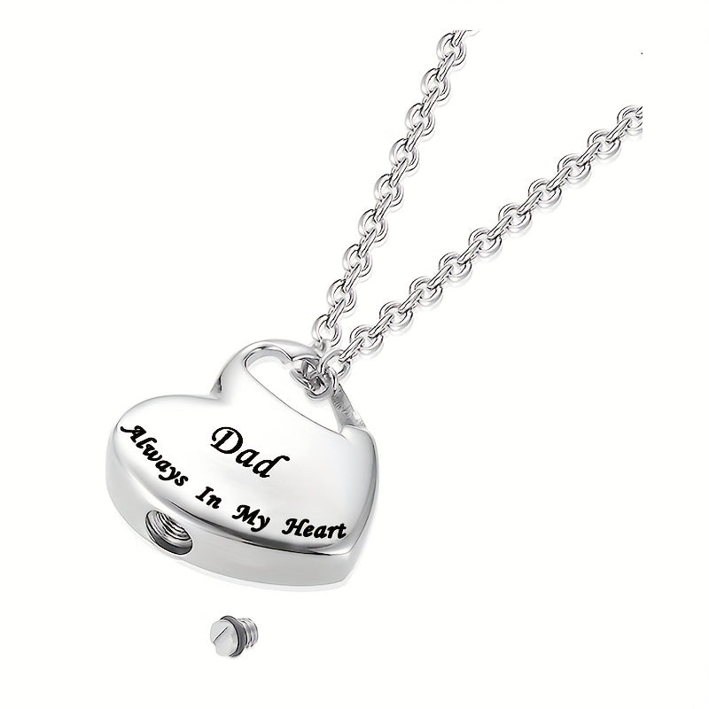 Cat Cremation Urn Necklace Stainless Steel Keepsake Pendant for Pet Ashes