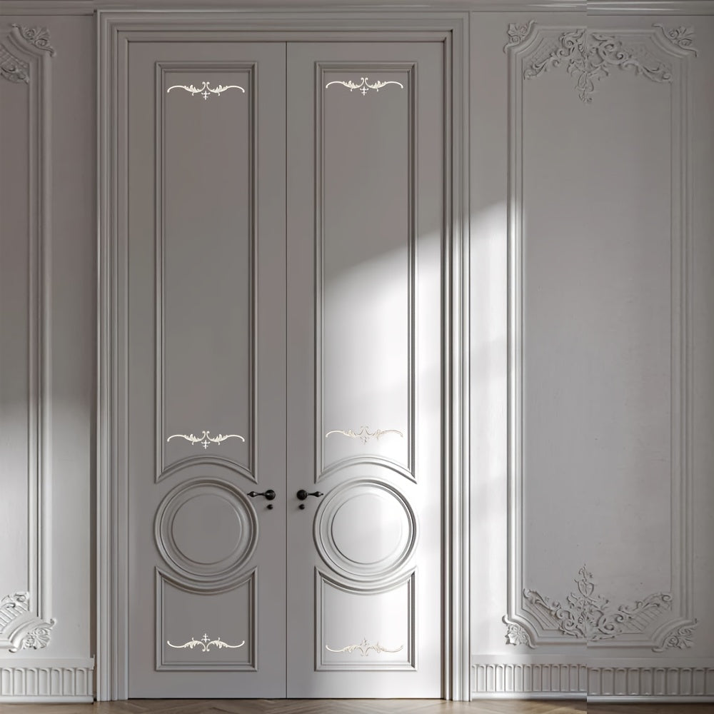 French Style PU Wall Decorative Flower Plaster Modeling