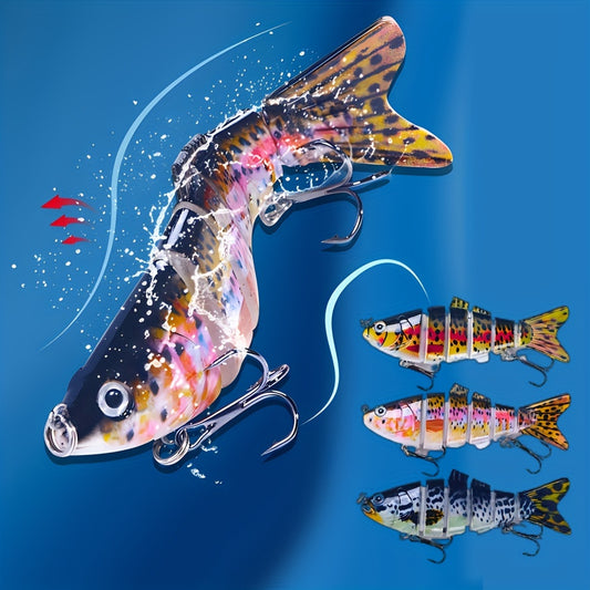 3pcs 6 segment Fishing Lure Jointed Bionic Bait