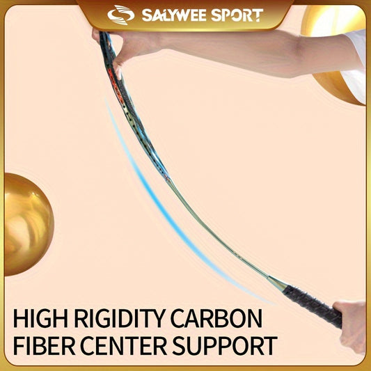 2pcs Carbon Fiber Badminton Rackets Gift Set