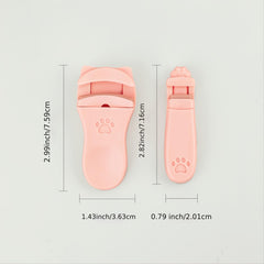 2pcs Portable Eyelash Curler with Silicone Replacement Pads
