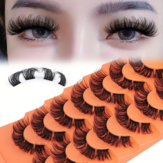 Dramatic Strip Lashes Extensions Wispy 7 Pairs