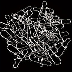 50pcs Fishing Hook Connector Duo Lock Snap Freshwater Saltwater Accessory