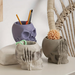 Large Halloween Skull Storage Box Resin Mold for Epoxy Resin