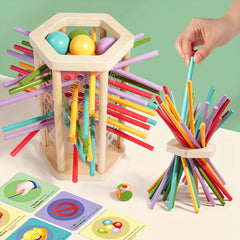 Colorful Stick Game Wooden Dice & Sticks Math Toy