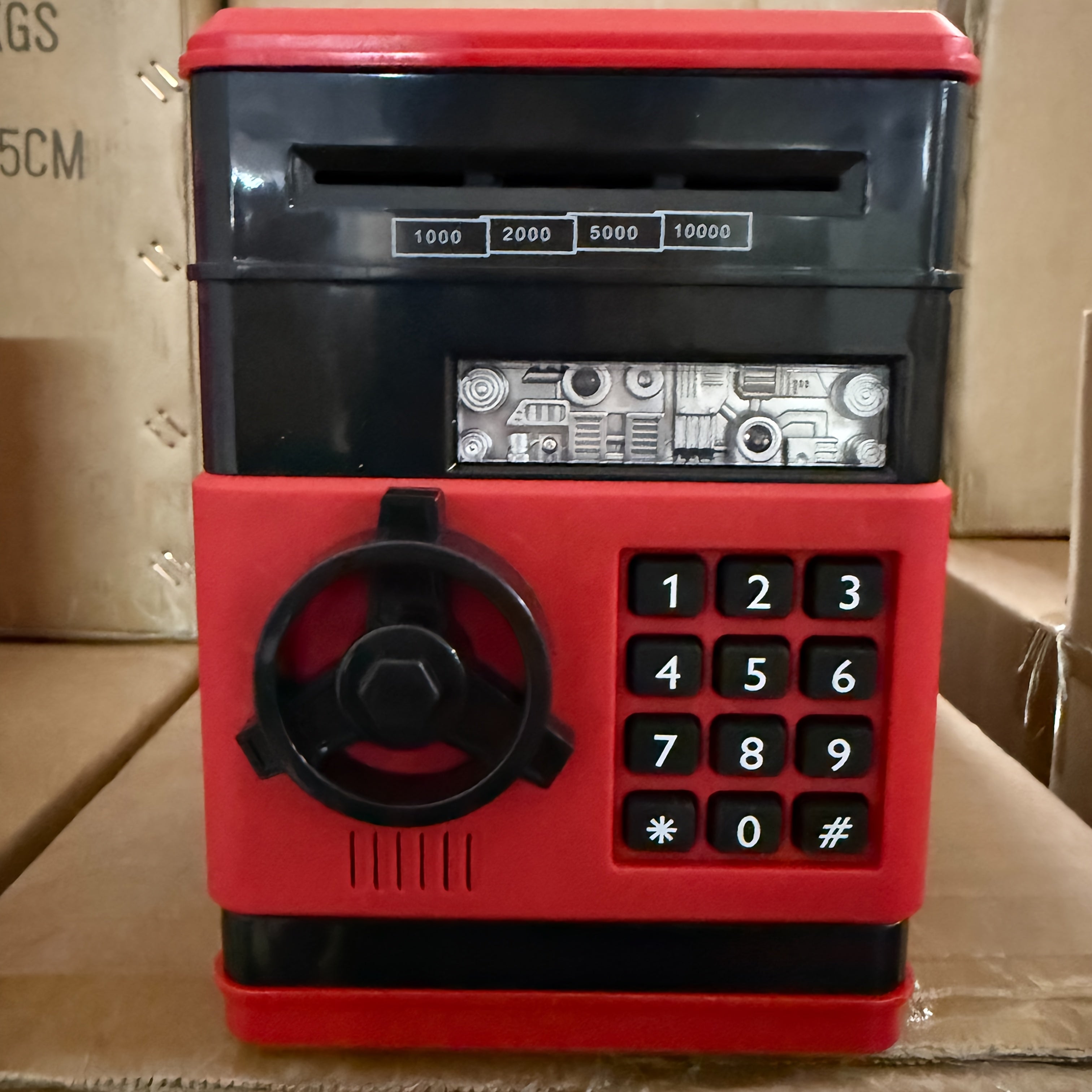 Kids ATM Money Box Interactive Safe with Coin & Bill Slot