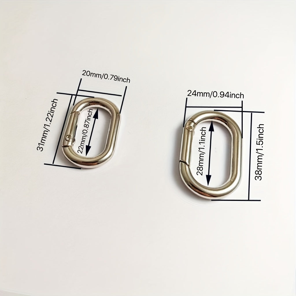5pcs Metal Key Ring Spring Snap Hook Keychain Keyring Backpack