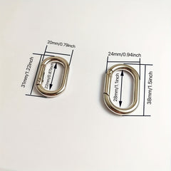 5pcs Metal Key Ring Spring Snap Hook Keychain Keyring Backpack