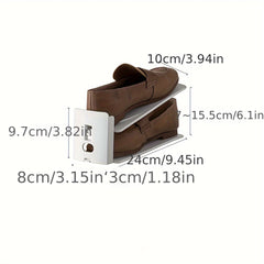Double Layer Shoe Rack Adjustable Shoe Storage Shelf