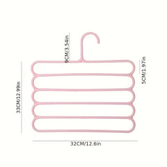 5-Layer Non-Slip Pants Rack for Functional Wardrobe Organization