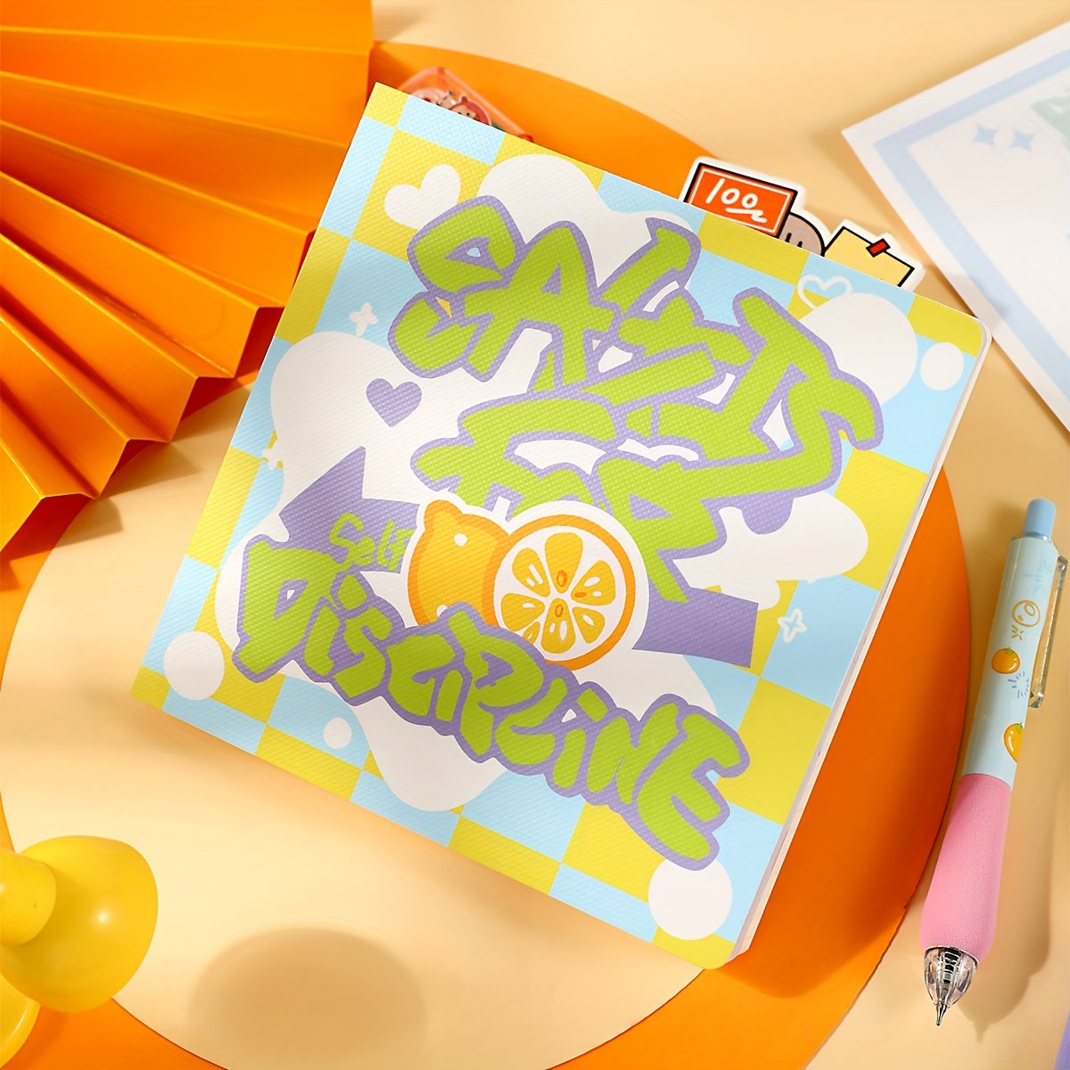 Cartoon Square Grid Notebook 14.99x14.99cm 100 Sheets