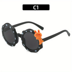 Boys Rabbit Round Frame Cartoon Sunglasses
