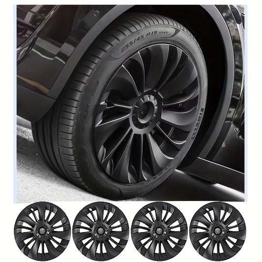 Matte Hubcap Wheel Covers 4Pcs 48 26 Cm Replacement For Model Y