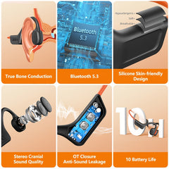 Open Ear Bone Conduction Sport Headphones Wireless Earphones