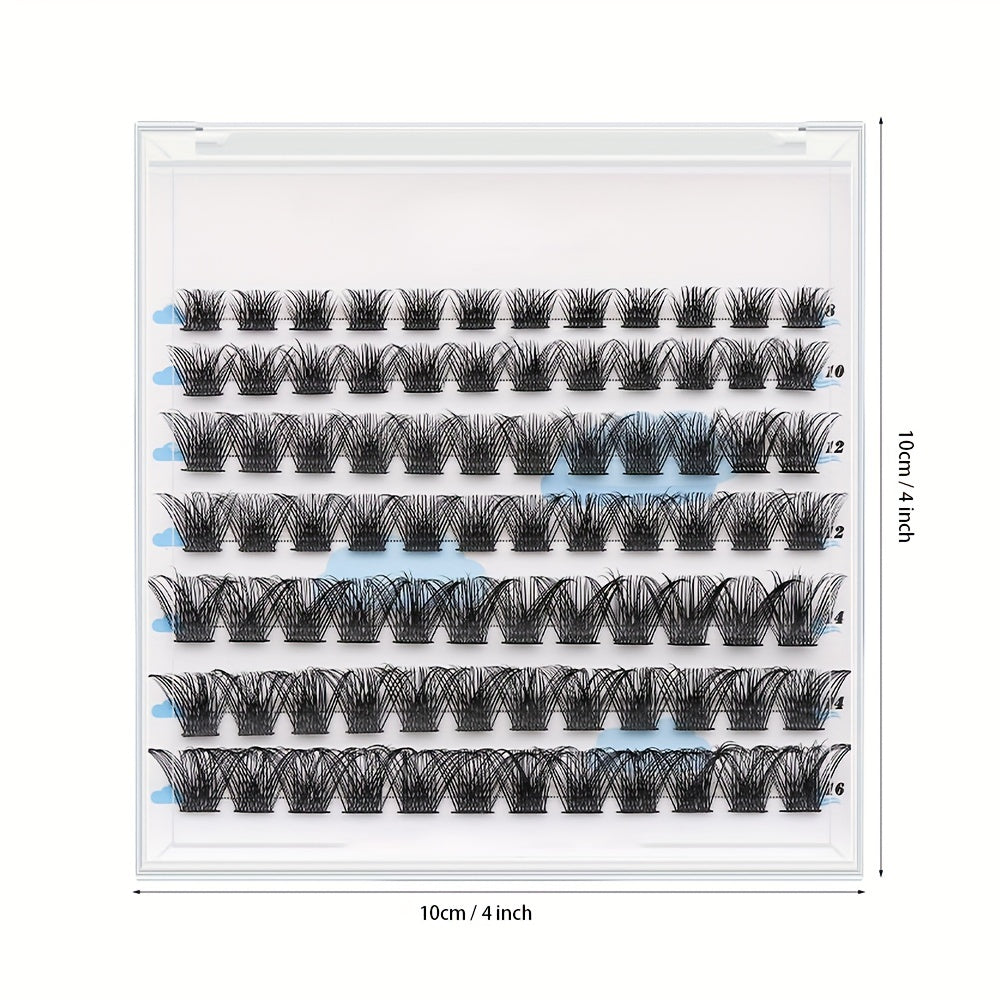 DIY Cluster Eyelash Extensions 84 Pcs Natural Lash Clusters Mix Length