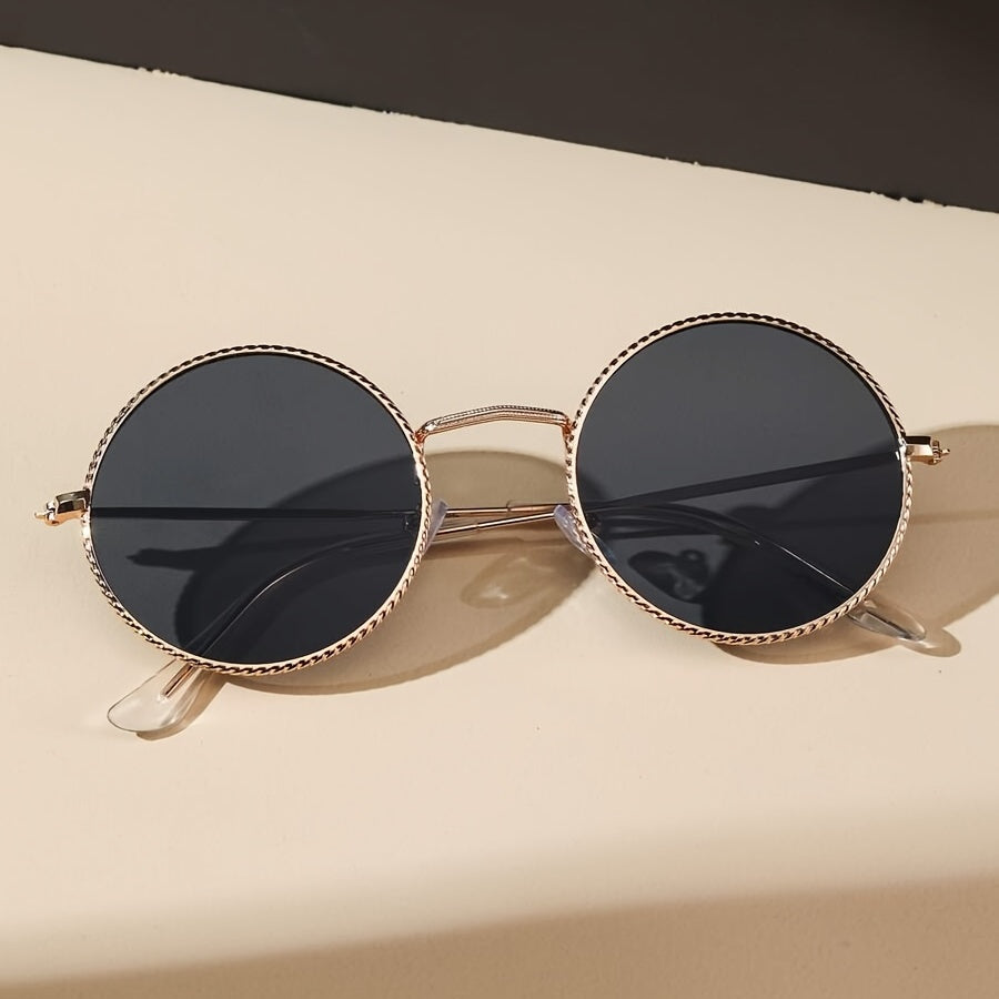 ENSAEJOE Round Frame Retro Men's Glasses Casual Sports Sunglasses