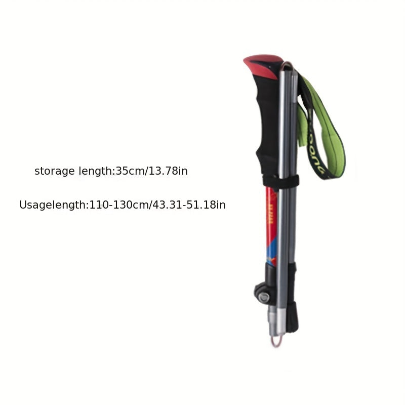 Telescopic Trekking Stick Lightweight Folding Crutch Hiking Pole