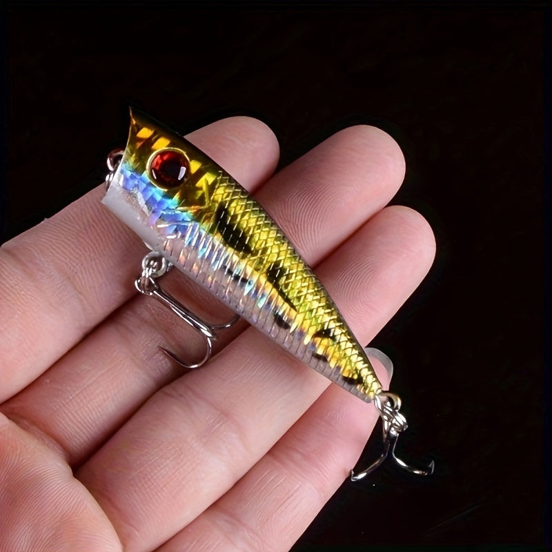 5pcs Popper Fishing Lure 6 5g Hard Bait Topwater Wobbler Tackle