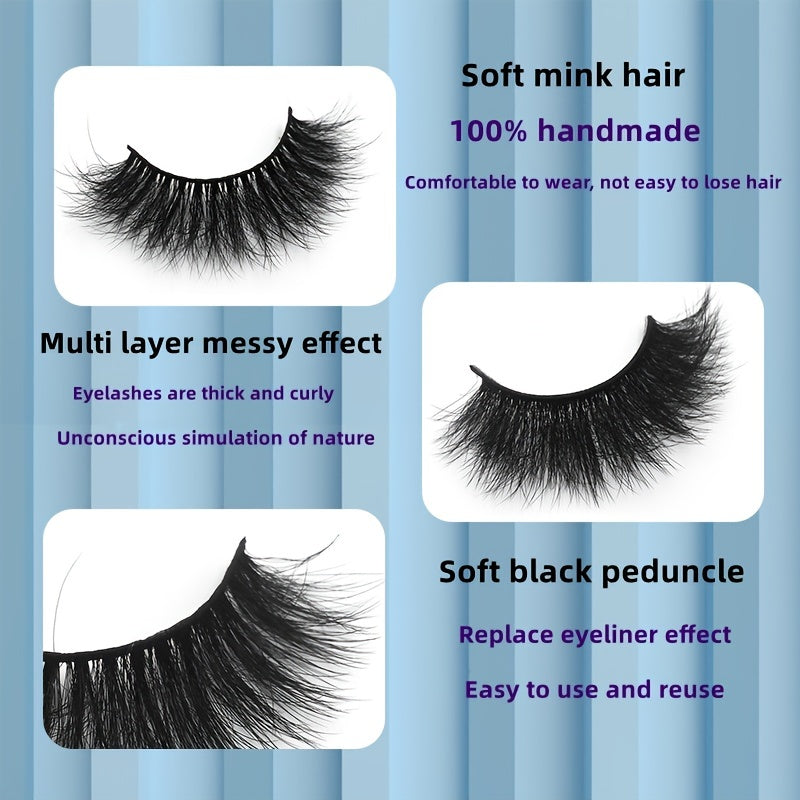8 Pairs Natural Thick False Eyelashes Set