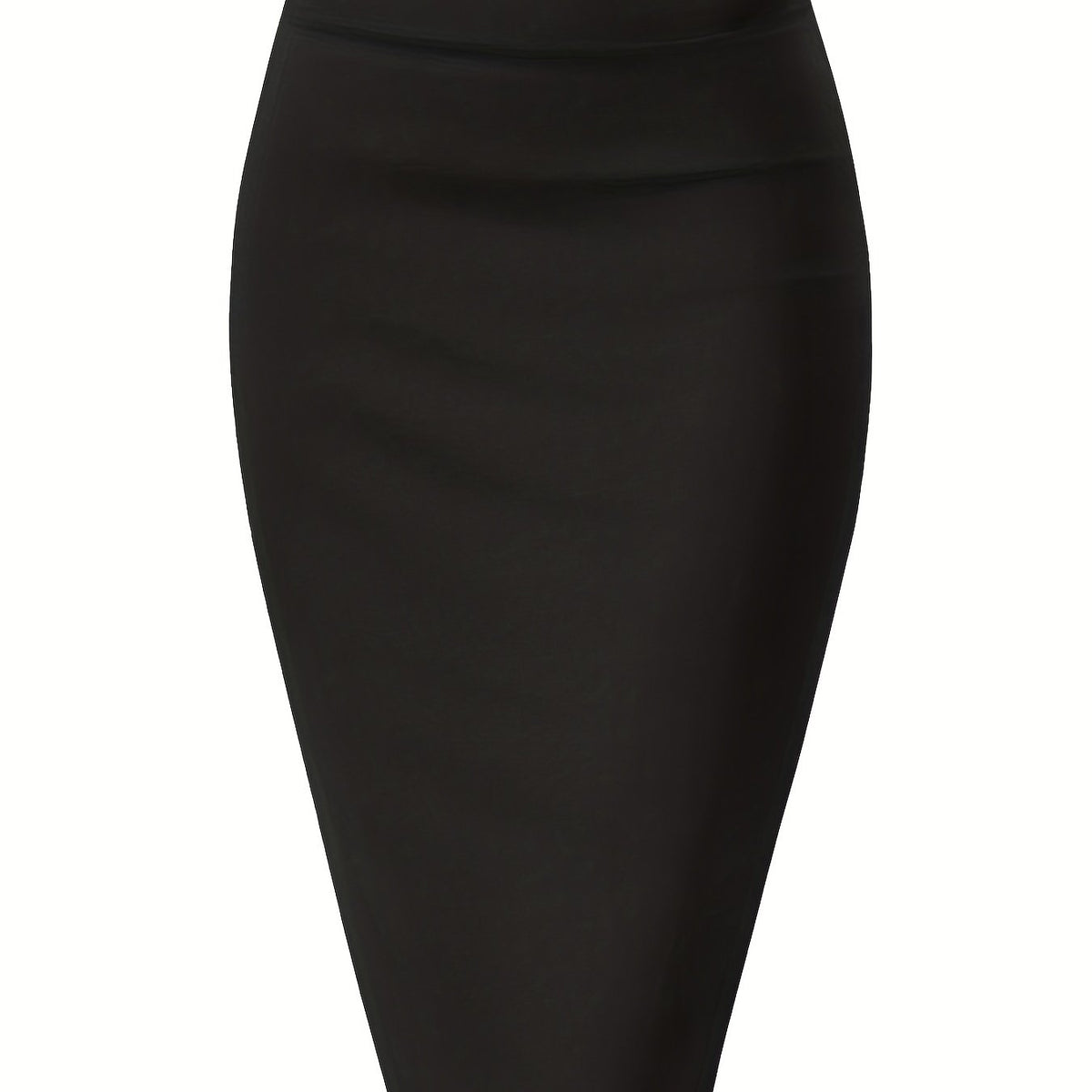 Solid Split Bodycon Skirt High Waist Skirt For Office