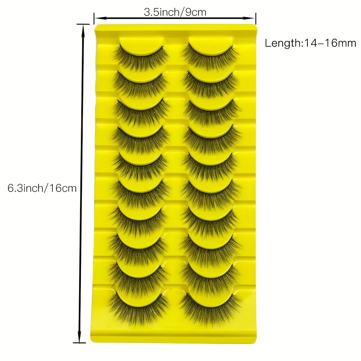 10 Pairs Natural Wispy False Eyelashes 15-20mm Faux Mink Fluffy Strip Lashes
