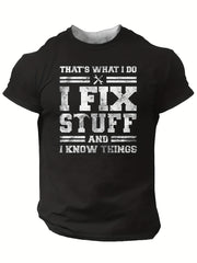 Men's Breathable Letter Print T Shirt for Running and Training