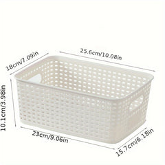 6pcs Plastic Weave Storage Bins - Home Organization and Storage