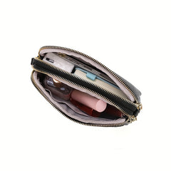 Minimalist PU Leather Crossbody Bag Shoulder Clutch Purse