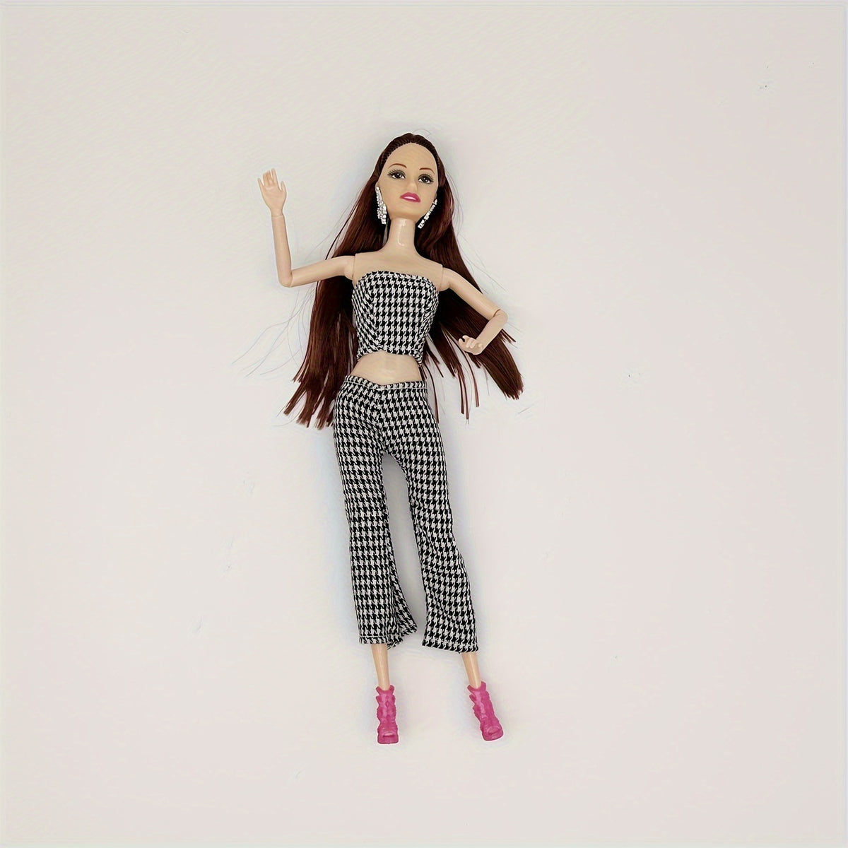 Movable Plaid Doll Kids Gift for Festivals