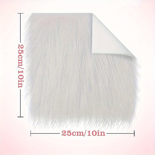 Fluffy Fur Square Patches for Crafts Sewing Clothing
