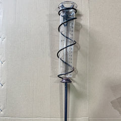 Glass Rain Gauge Outdoor Stake Holder Accurate Durable Decorative Yard Garden