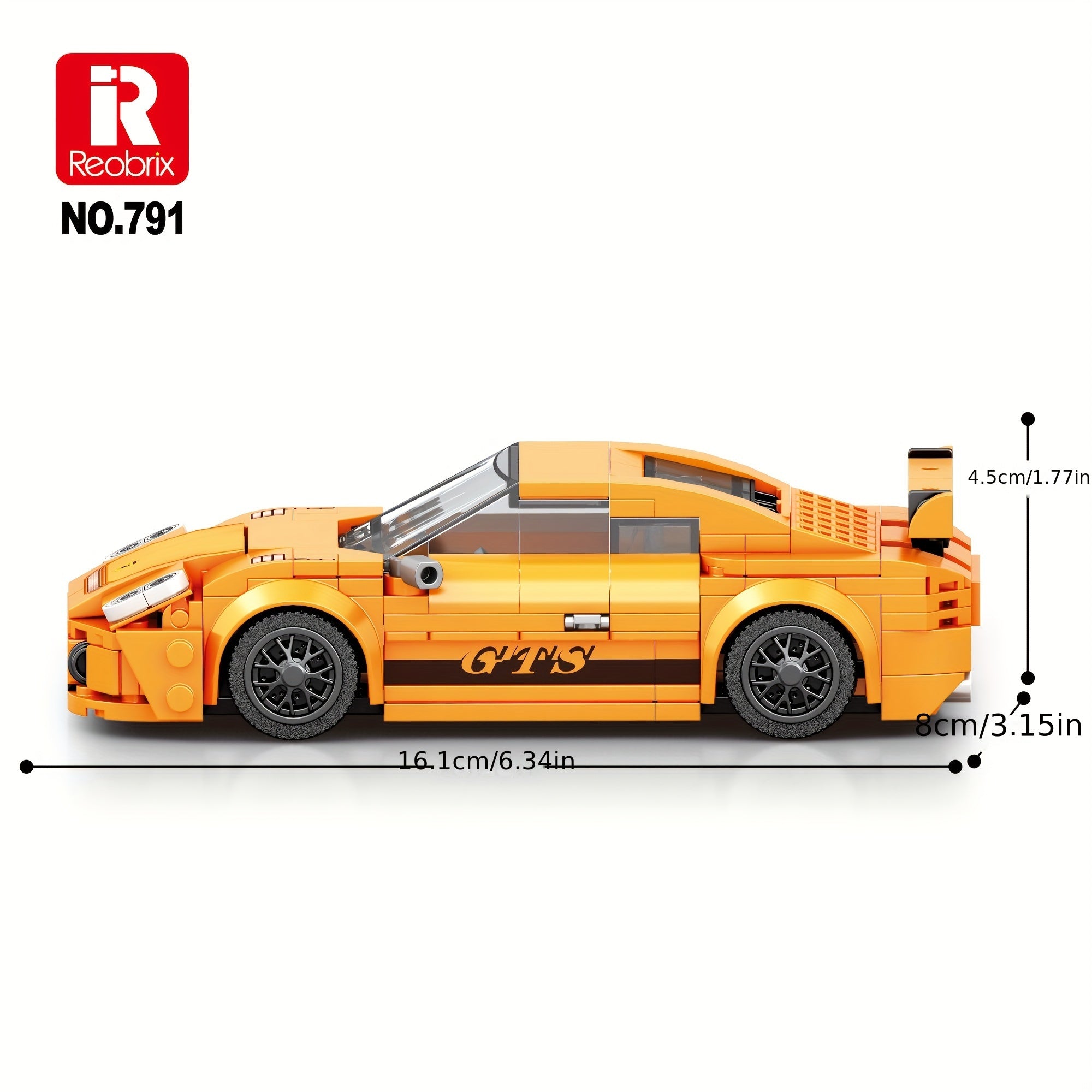 Reobrix 791 Racing Car Model Building Block Toy Set