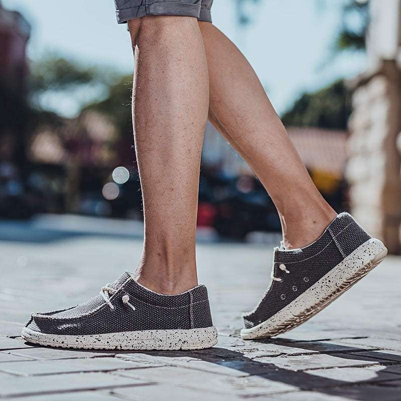 Men's Lightweight Canvas Slip On Loafers