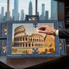 6-in-1 Puzzle Table with Felt Board & Drawers