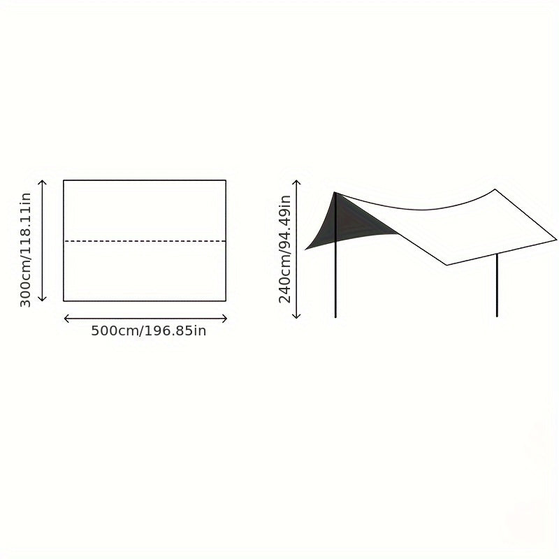 Waterproof Portable Camping Canopy Vinyl Sunscreen Awning Canopy