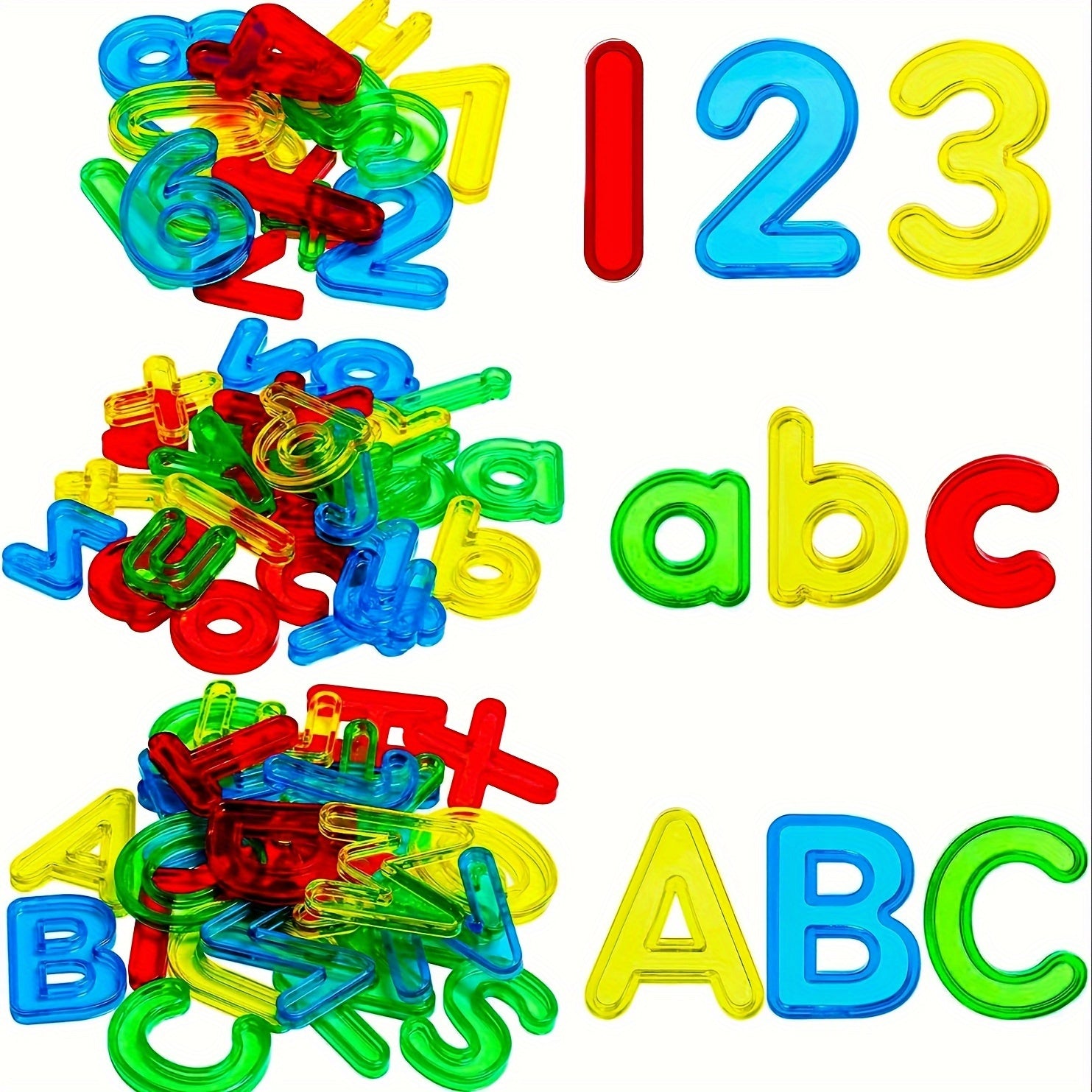 65pcs Colorful Plastic Letters and Numbers Set for Kids Learning