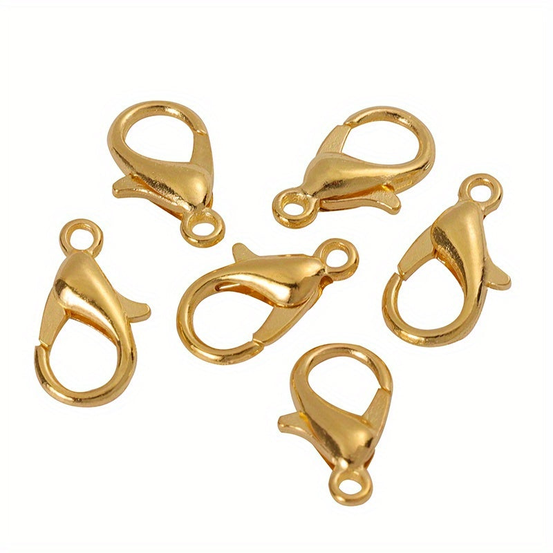 60pcs Lobster Clasps for Bracelets Necklaces 10-18mm Hooks Closure Findings